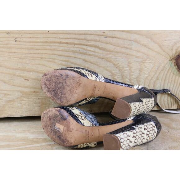 Miu Miu Shoes Womens 9 Heels Snake Python Leather Platform Buckle 2003 Vtg Y2K - Picture 8 of 13